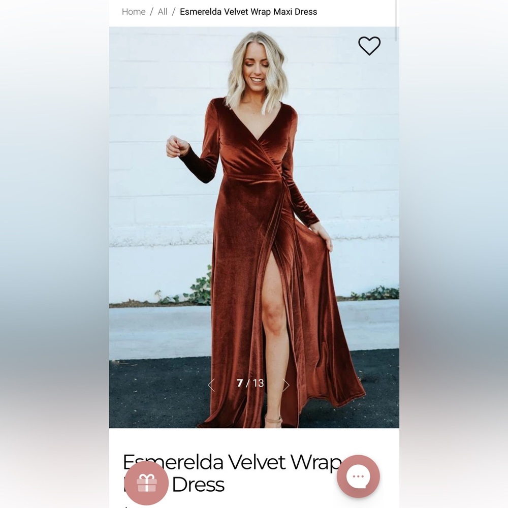 Baltic Born Esmeralda Velvet Wrap Dress- Large. Never worn! Tags still attached.